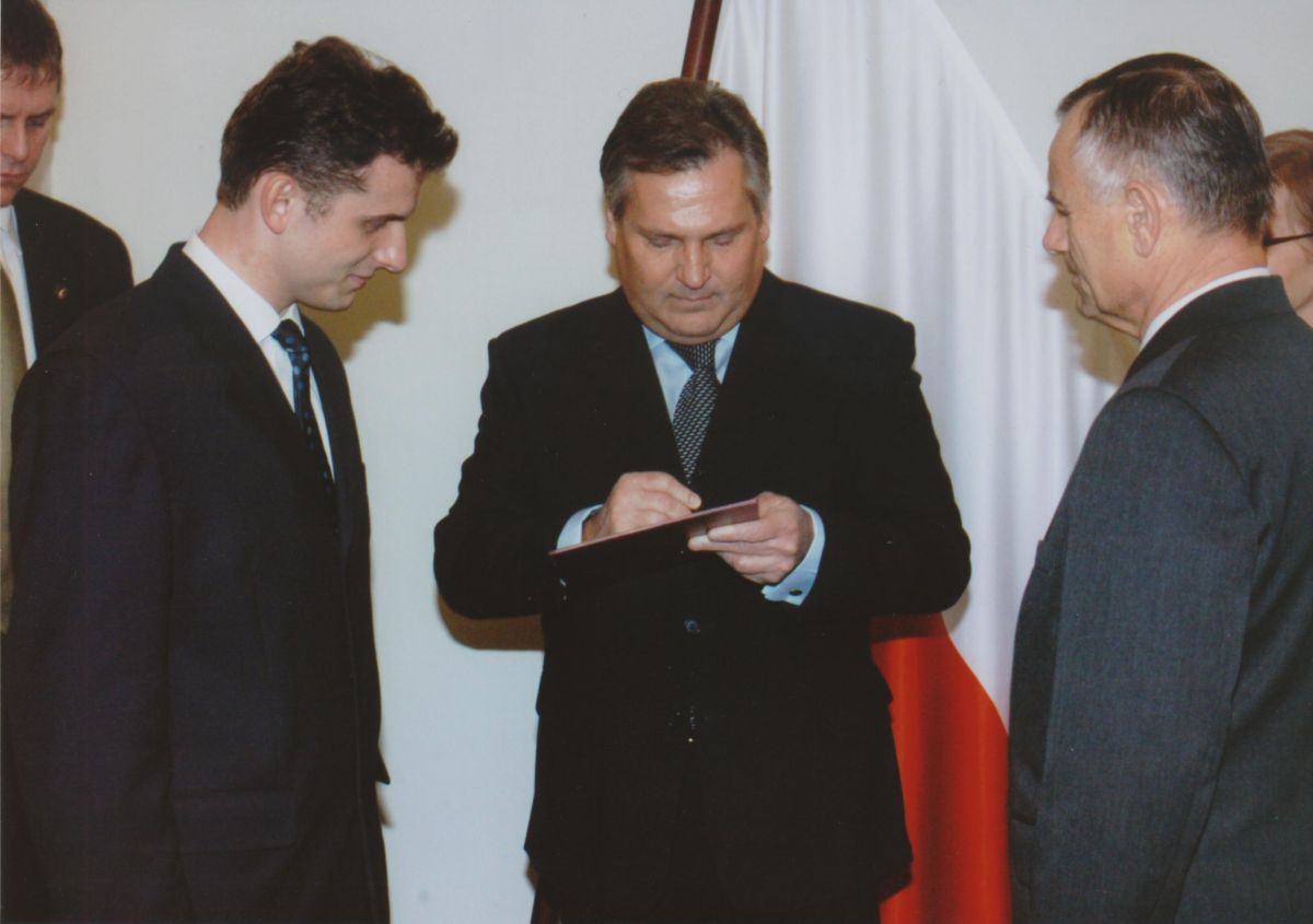 Leszek Kornowski i Aleksander Kwaniewski